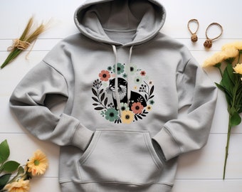 Otter Hoodie. Otter Gift. Floral Hoodie. Flower Hoodie. Otter Sweatshirt. Otter Lover Gift. Otter Apparel. Animal Hoodie #FC166