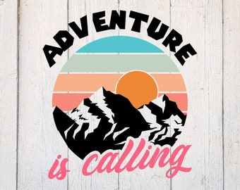 Adventure SVG. Retro Svg. Vintage Svg. Mountain Svg. Hiker Svg. Hiking Svg. Cut File Dxf. Download for Cricut & Silhouette