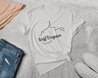 West Virginia Shirt. WV T-shirt. WV State Tee. Mountain Mama Tee. Appalachian Tee. West VA Shirt. Wv Love Shirt. West Va Tee