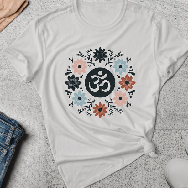 Meditation Shirt. Zen T-shirt. Floral Shirt. Flower Tee. Yoga Shirt. Meditation Gift. Spiritual Tee. Zen Gift. Yoga Gift. Mindfulness Tee