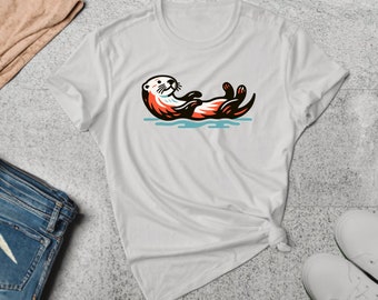 Otter Shirt. Otter Gift. Otter T-shirt. Cute Otter Shirt. Playful Otter Gift. Floating Otter Shirt. Water Otter Shirt. Animal Lover Gift