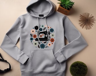 Sewing Hoodie. Sewing Gift. Floral Hoodie. Flower Hoodie. Tailor Sweatshirt. Quilter Hoodie. Sewist Gift. Seamstress Gift. Craft #FC404