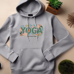 Yoga Hoodie. Yoga Teacher Gift. Yoga Sweatshirt. Yoga Instructor Top. Meditation Hoodie. Yoga Practitioner. Mindfulness Gift #FC524