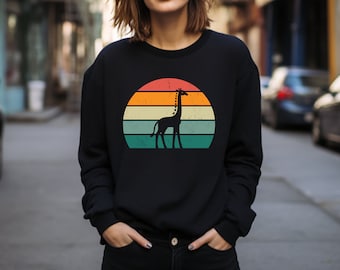 Giraffe Sweater. Giraffe Gift. Animal Sweater. Animal Lover Gift. Safari Crewneck. Safari Sweater. Giraffe Lover Gift. Zoo Animal Top