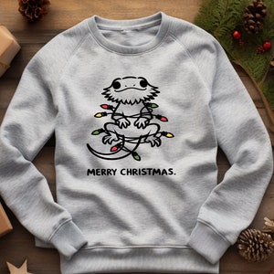 Christmas Sweater. Reptile Lover. Bearded Design. Lizard Sweater. Holiday Sweater. Xmas Reptile. Beardie Sweater. Beardie Fan #FC929