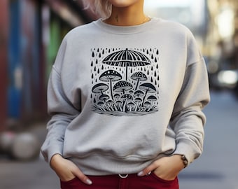 Mushroom Sweater. Mushroom Gift. Mycology Sweater. Forest Sweatshirt. Nature Lover Gift. Mushroom Artwork. Mushroom Style. Mushroom Fan