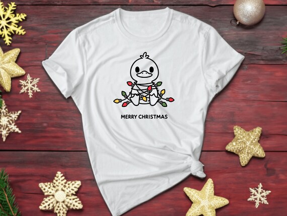 Duck Shirt. Duck Tee. Duck Lover Tee. Holiday Shirt. Festive Duck Tee. Duck Themed Tee. Xmas Duck Shirt. Waterfowl Shirt. Winter Tee