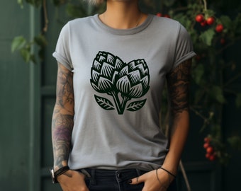 Artichoke Shirt. Artichoke Gift. Vegetable Tee. Vegan T-shirt. Veggie Lover Tee. Healthy Food Tee. Garden Shirt. Gardener Gift