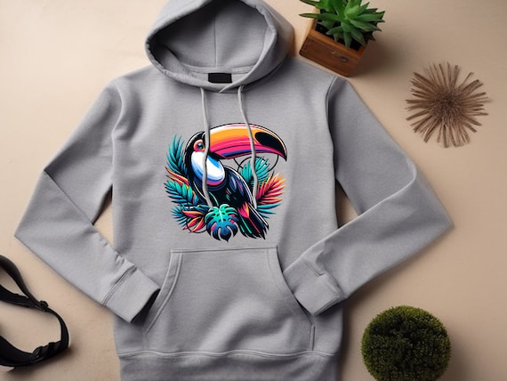 Toucan Hoodie. Toucan Gift. Toucan Sweatshirt. Tropical Hoodie. Tropical Gift. Jungle Hoodie. Jungle Gift. Bird Lover Hoodie #FC744