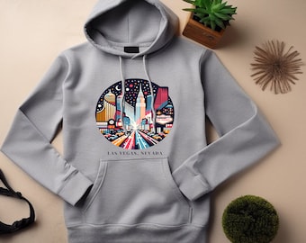 Las Vegas Hoodie. Las Vegas Gift. Vegas Sweatshirt. Vegas Hoodie. Vegas Gift. Neon Lights Hoodie. Neon Lights Gift. Skyline Hoodie #FC975