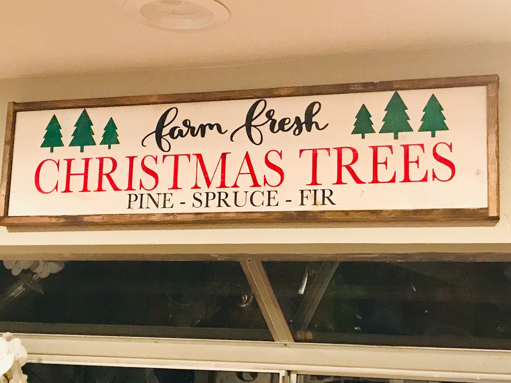 Farm Fresh Christmas Trees framed Sign