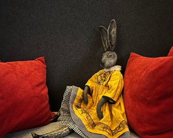 Art doll Bunny , OOAK Bunny, Collectible doll, Author's collectible boudoir doll, Art doll , handmade doll ,original Hare, Art Rabbit