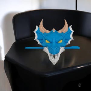 Dragon Skull Hair Pin | Gothic 3D Printed Hair Jewelry for Women & Cosplay Accessories
