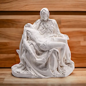 3D Printed Florentine Pietà Sculpture - Modern Catholic Art, Mary and Jesus Religious Home Decor, Pieta Replica Statue