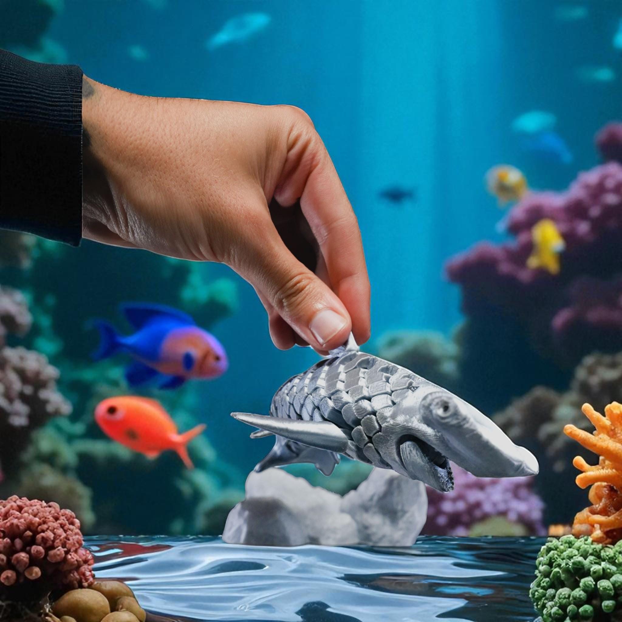 3D Printed Hammerhead Shark Fidget – Articulated Desk Decor, Stress Toy — photo 1 of 9