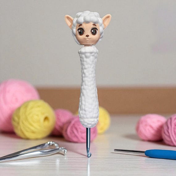 3D Printed Crochet Hook Case – Cat, Dragon, Knit Ball Tops