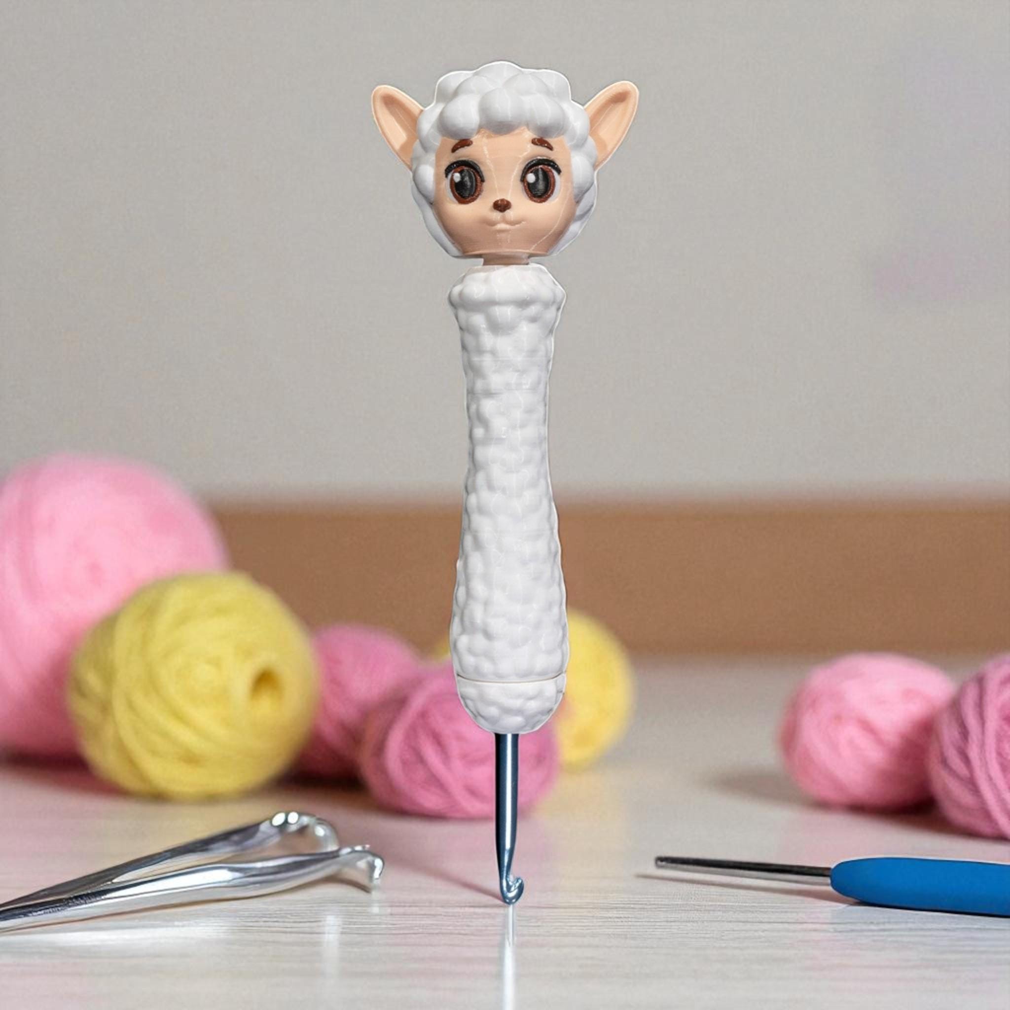 3D Printed Crochet Hook Case – Cat, Dragon, Knit Ball Tops — photo 1 of 10