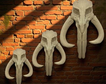 Décoration murale tête de mort mythosaure, oeuvre d'art imprimée en 3D respectueuse de l'environnement en plusieurs tailles