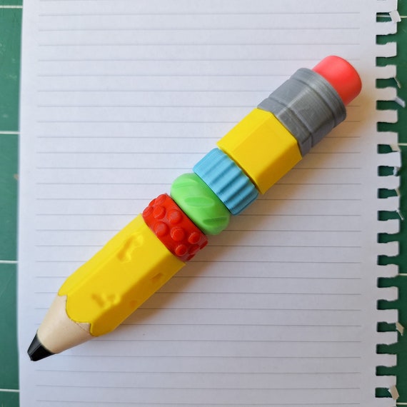 3D Printed Pencil Fidget Toy | Press & Spin Desk Toy