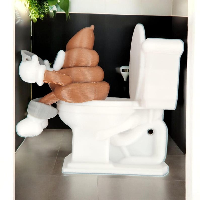 Mr. Poop Bathroom Buddy | Fun Mr. Hanky Toilet Decor | Unique Bathroom ...