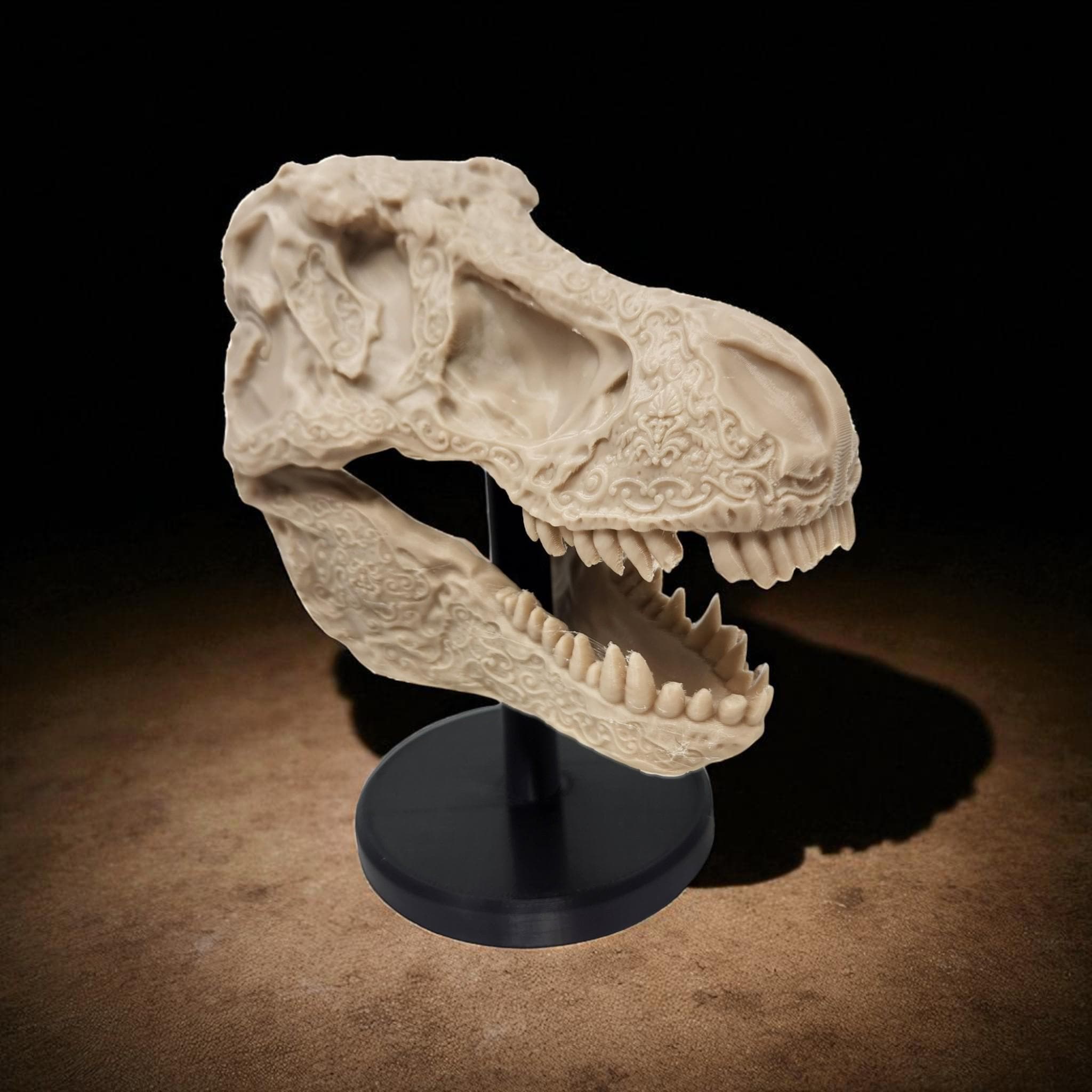 T-Rexの頭蓋骨レプリカ - 3Dプリント恐竜化石モデル、ジュラシック