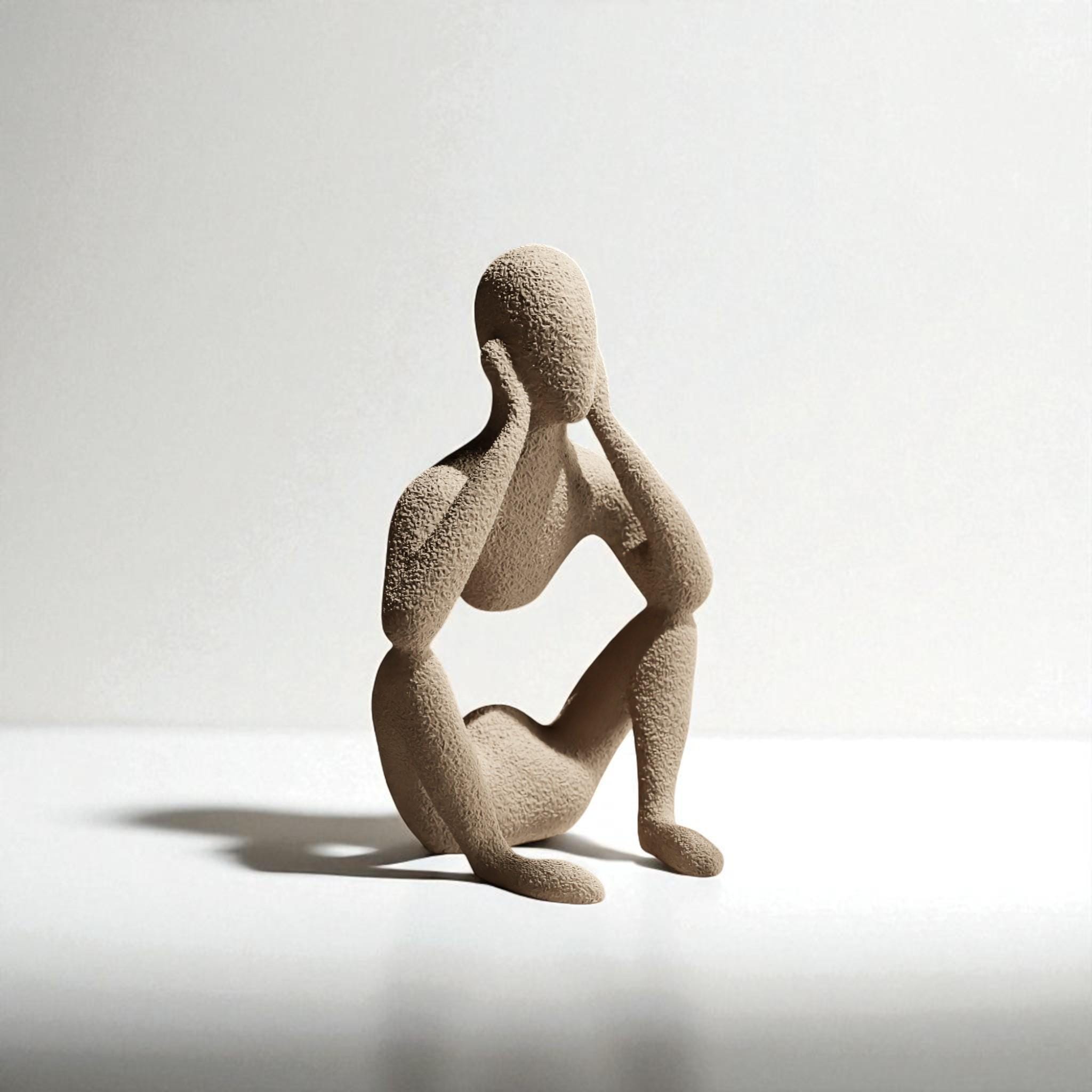 3D Printed Introspection Figurine – Ethereal Spiritual Art, Meditation Decor — photo 1 of 10