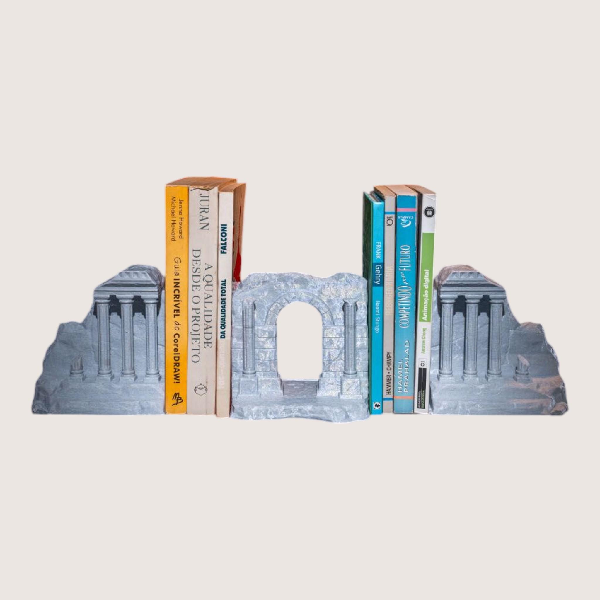 Ruined Gothic Bookends – 3 Piece Set | 3D Printed Dark Shelf Decor | HAUNTED Home Gift — photo 1 of 14