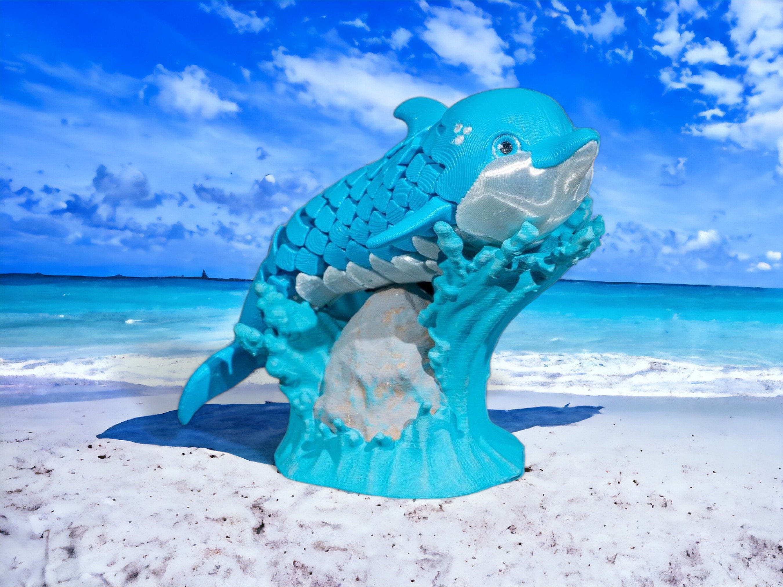 3D Printed Articulated Dolphin Fidget Toy – Colorful Desk Decor, Educational Gift — photo 1 of 9