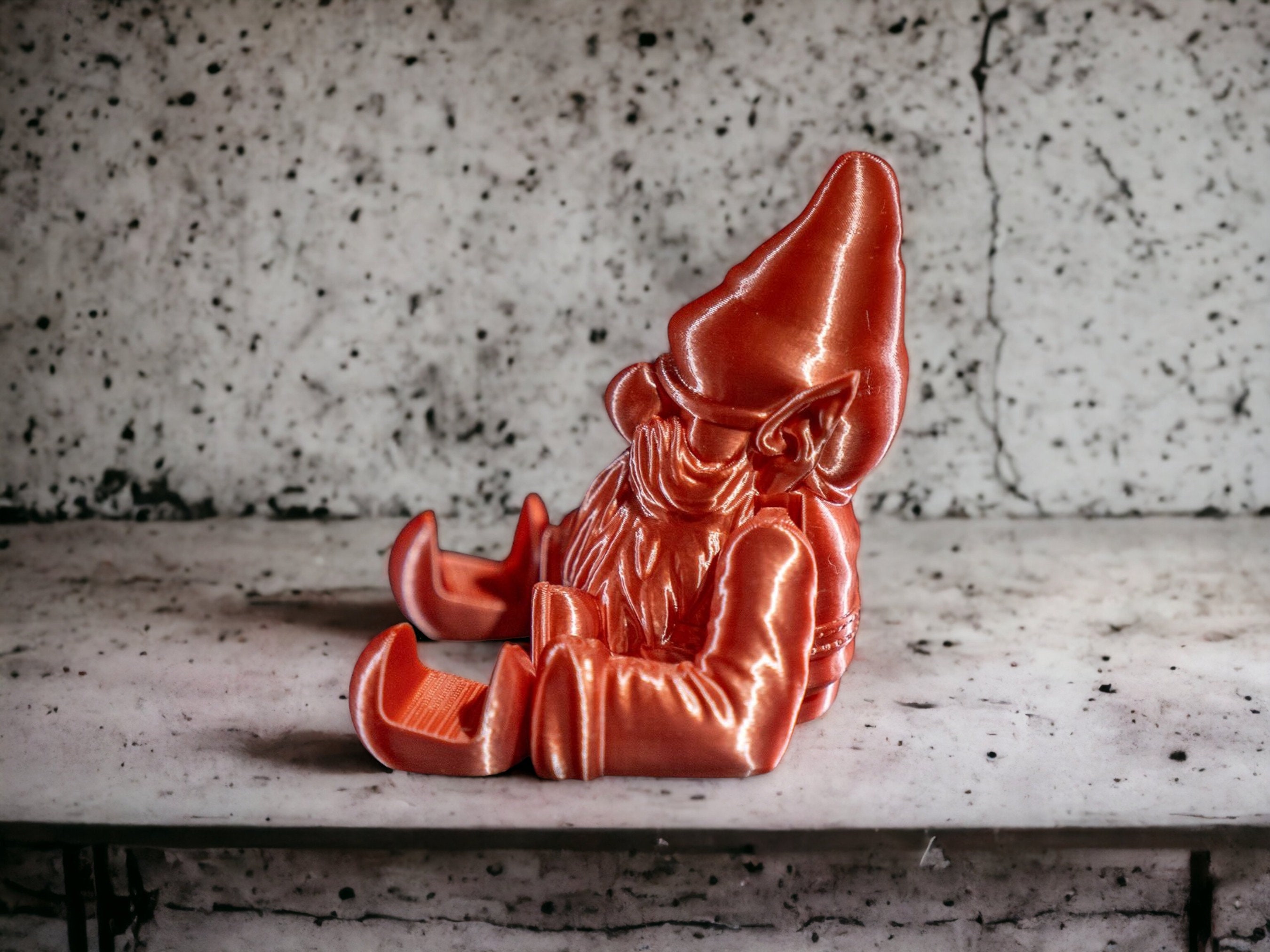 Gnome Phone Holder Stand | 3D Printed Desk Phone Rest Funny Office Gift — photo 1 of 10