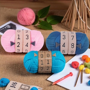 糸とかぎ針編み用の糸カウンター | 3Dプリントステッチトラッカーツール | 編み物アクセサリー | かぎ針編み測定ゲージギフト