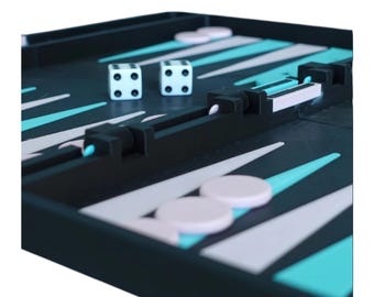 Ensemble de jeux de backgammon imprimé en 3D, plateau de voyage fait main