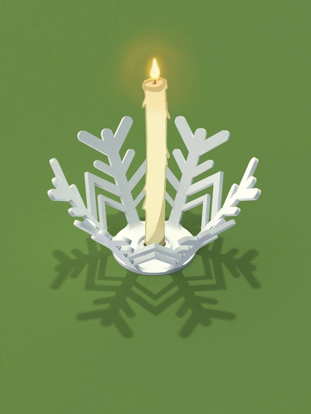 3D Printed Snowflake Candle Holder - Winter Holiday Decor — photo 1 of 5