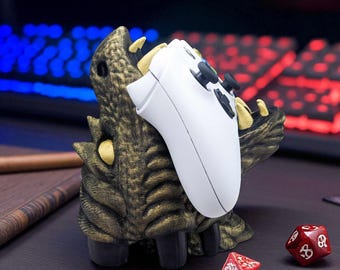 Soporte para control de cabeza de dragón impreso en 3D / Decoración de escritorio para gamers