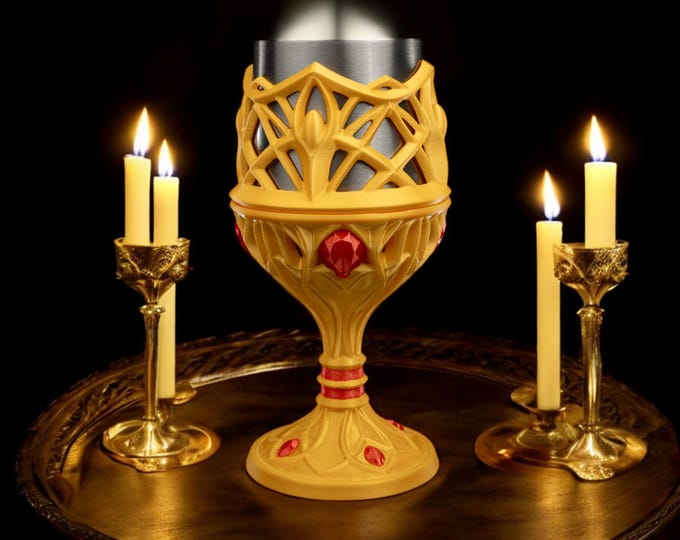 3D Printed Royal Goblet – Fantasy Renaissance Cup, 12oz Tumbler