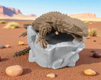 Giocattolo Fidget a forma di drago barbuto - Lucertola armadillo stampata in 3D, animaletto da scrivania articolato, regalo per gli amanti dei rettili