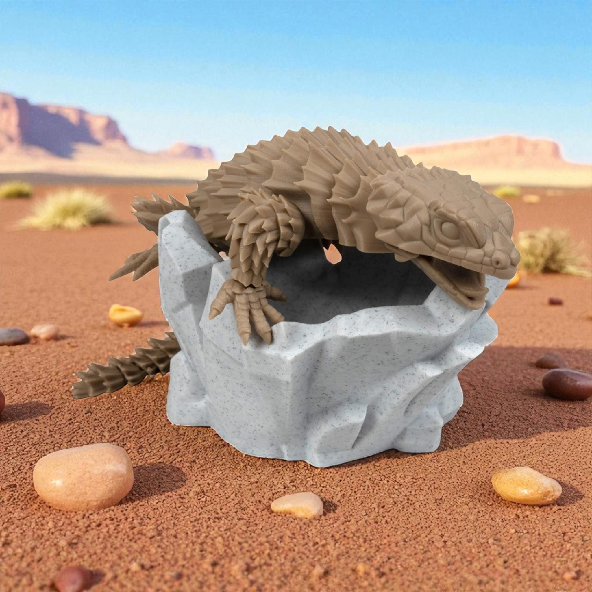Bearded Dragon Fidget Toy – 3D Printed Armadillo Lizard, Articulated Desk Pet, Reptile Lover Gift — photo 1 of 8