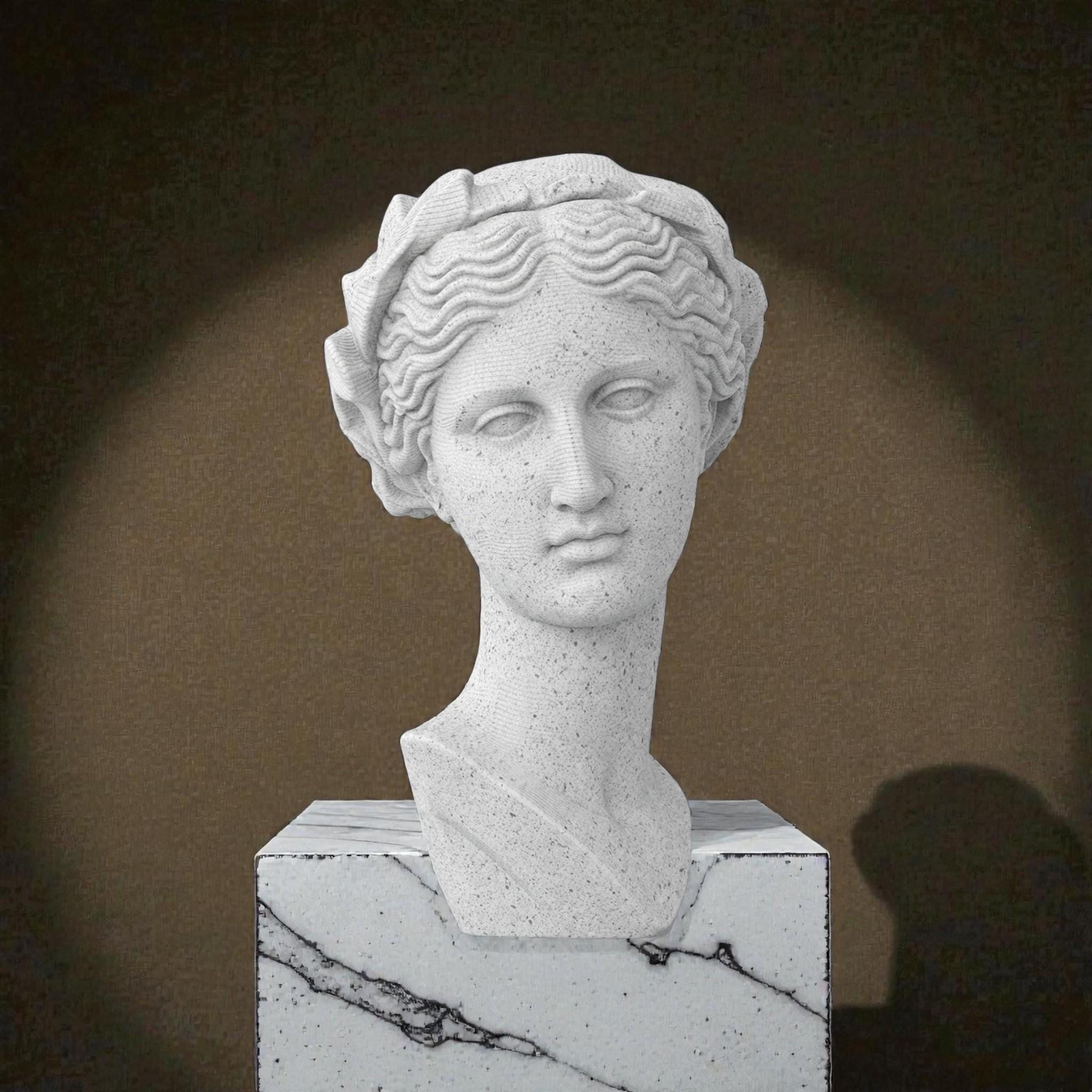 Thalia Bust Sculpture, Greek Statue Decor Inspired by Classical Art — photo 1 of 14