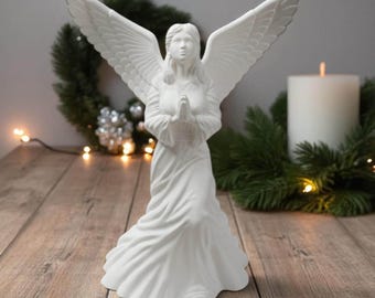Angel Tea Light Holder, 3D Printed Kneeling Praying Statue