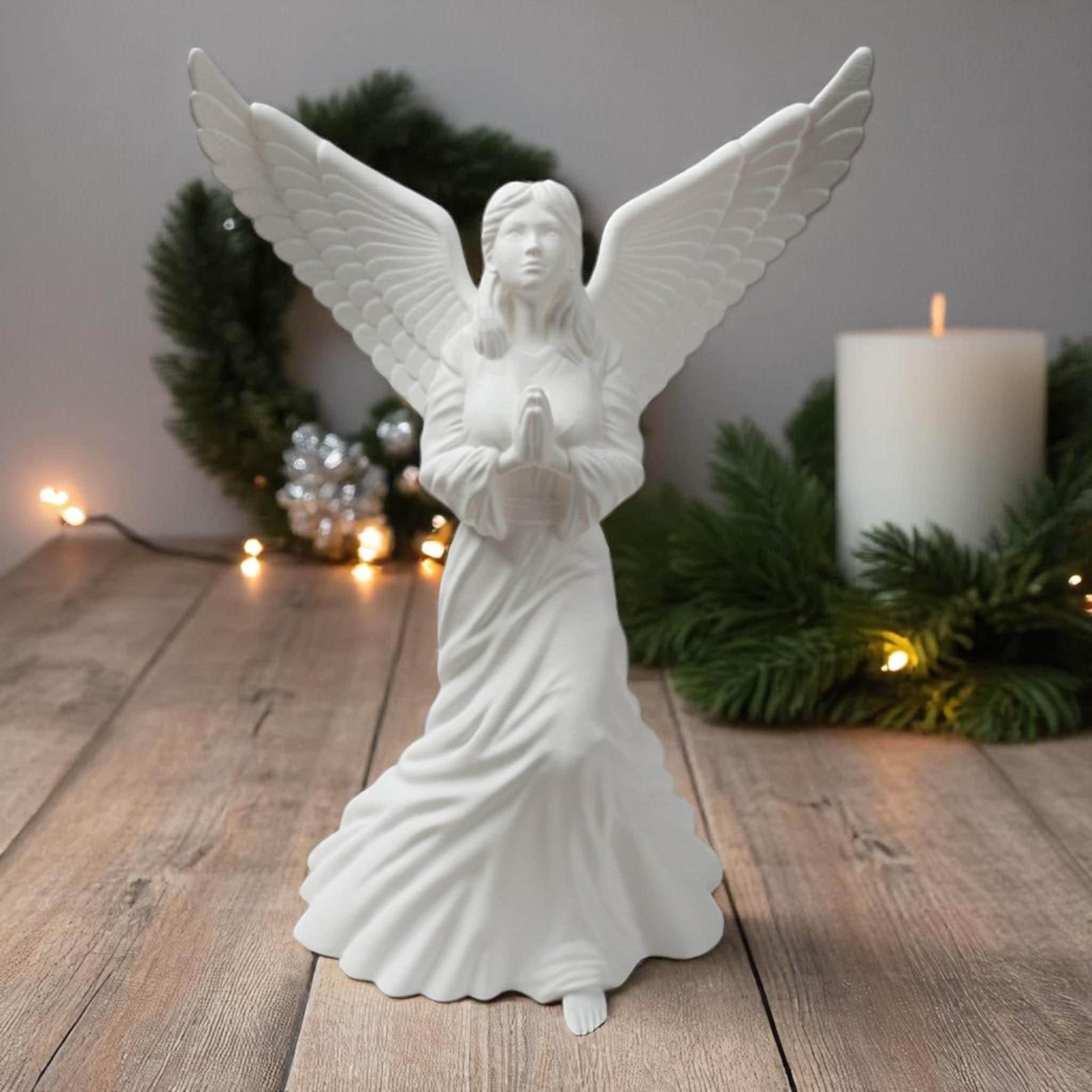 Angel Tea Light Holder, 3D Printed Kneeling Praying Statue — photo 1 of 10