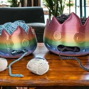 Adorable 3D Printed Calcifer Fire Demon Yarn Bowl - Perfect Gift for Yarn Enthusiasts! Mothersday Gift