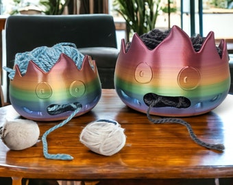 Calcifer Fire Demon Yarn Bowl - Perfect Gift for Knitting Crochet Enthusiasts! Mothersday Gift