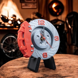 Brake Time! 3D Printed Wall Clock - Brembo Style Automotive Decor, Unique Gift for Car Lovers & Racing Fans