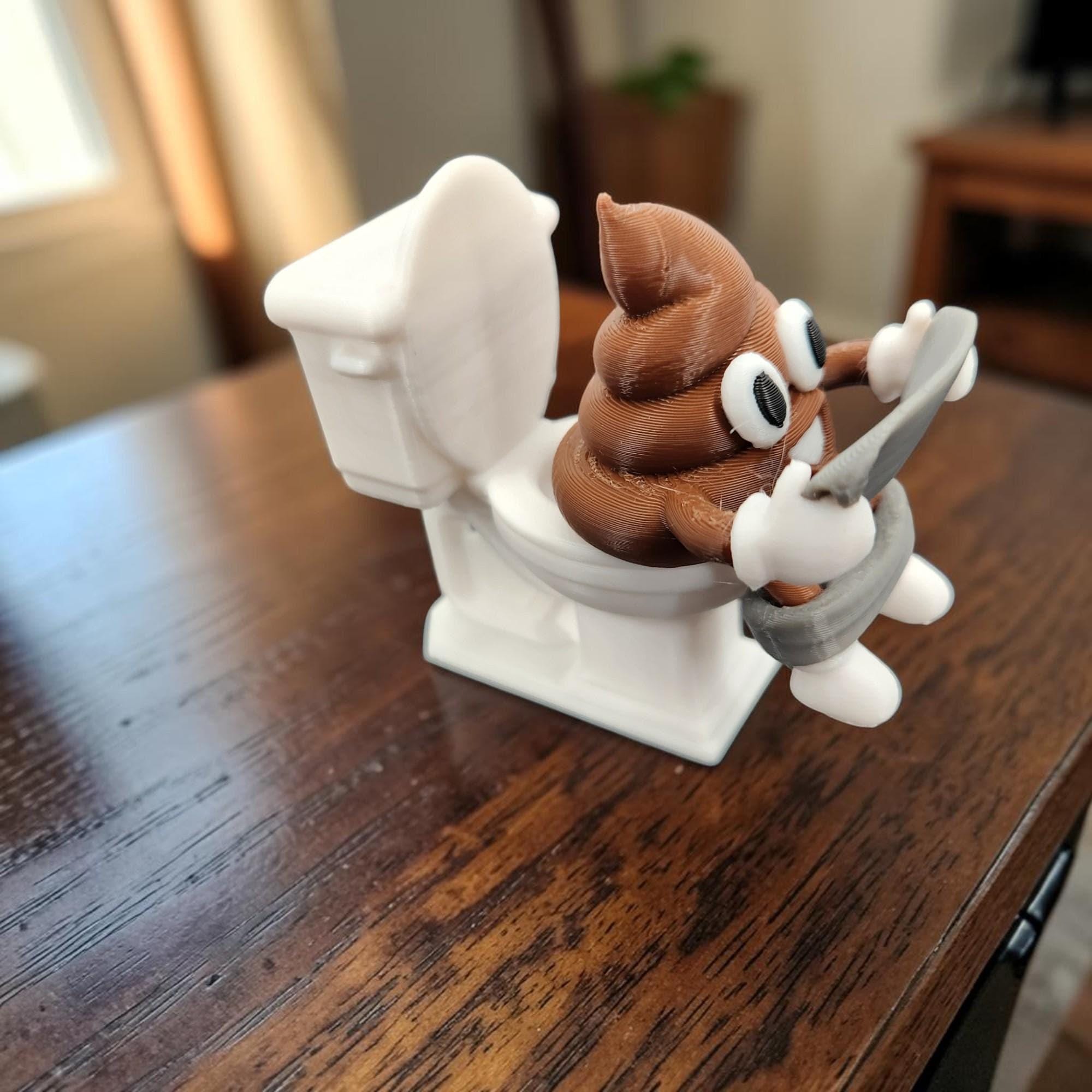 Funny Bathroom Buddy Mr. Poop Toilet Decoration, Whimsical PLA Accessory — photo 1 of 14