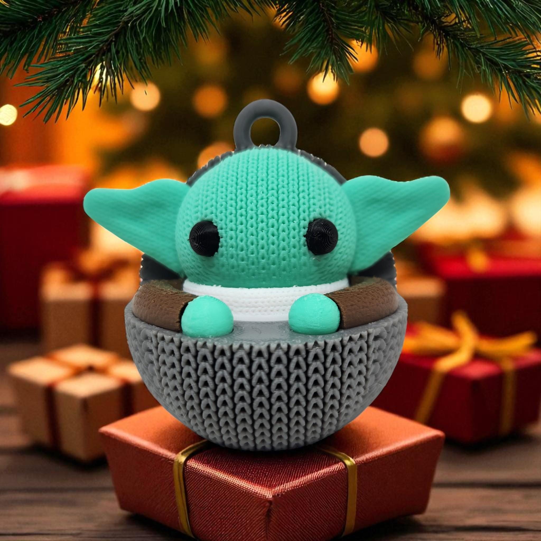 3D Printed Grogu Christmas Ornament – Mandalorian Holiday Decor — photo 1 of 6