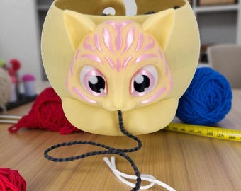 Cat Yarn Bowl – 3D Printed Crochet & Knitting Organizer for Crafters