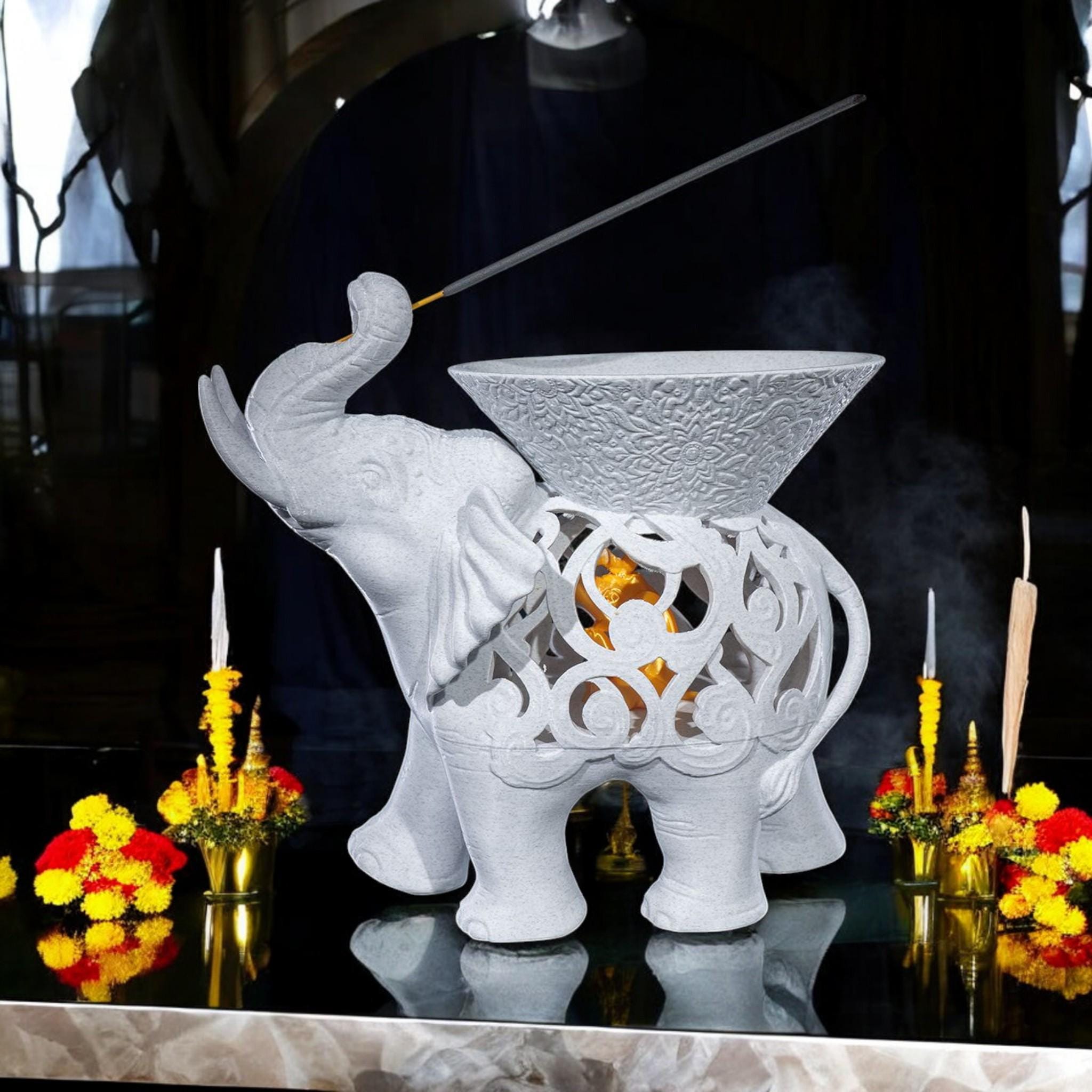 3D Printed Elephant Incense Holder, Ash Catcher, Meditation Decor Statue — photo 1 of 9