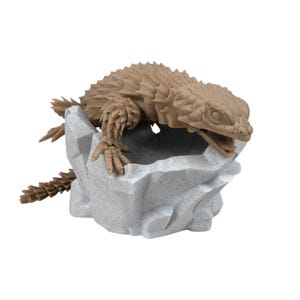 Bearded Dragon Toy Armadillo Lizard - 3D Printed Articulating Sculpture, Unique Home Decor, Art Piece for Collectors & Animal Lovers
