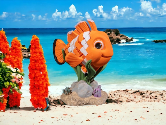3D Printed Articulated Clownfish – Fidget Toy, Ocean Desk Decor