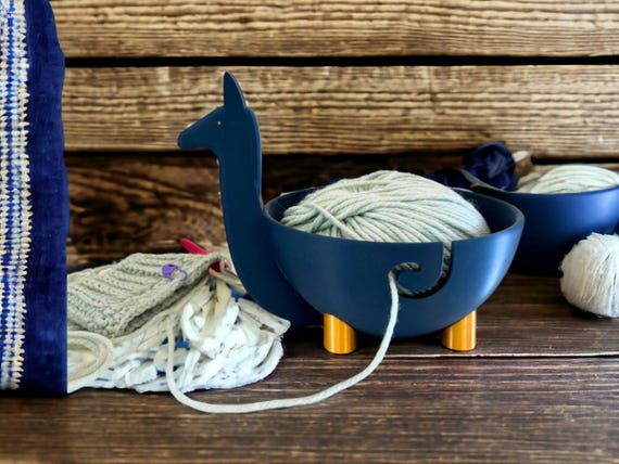 Llama Yarn Bowl, 3D Printed Crochet Holder with Custom Color Options