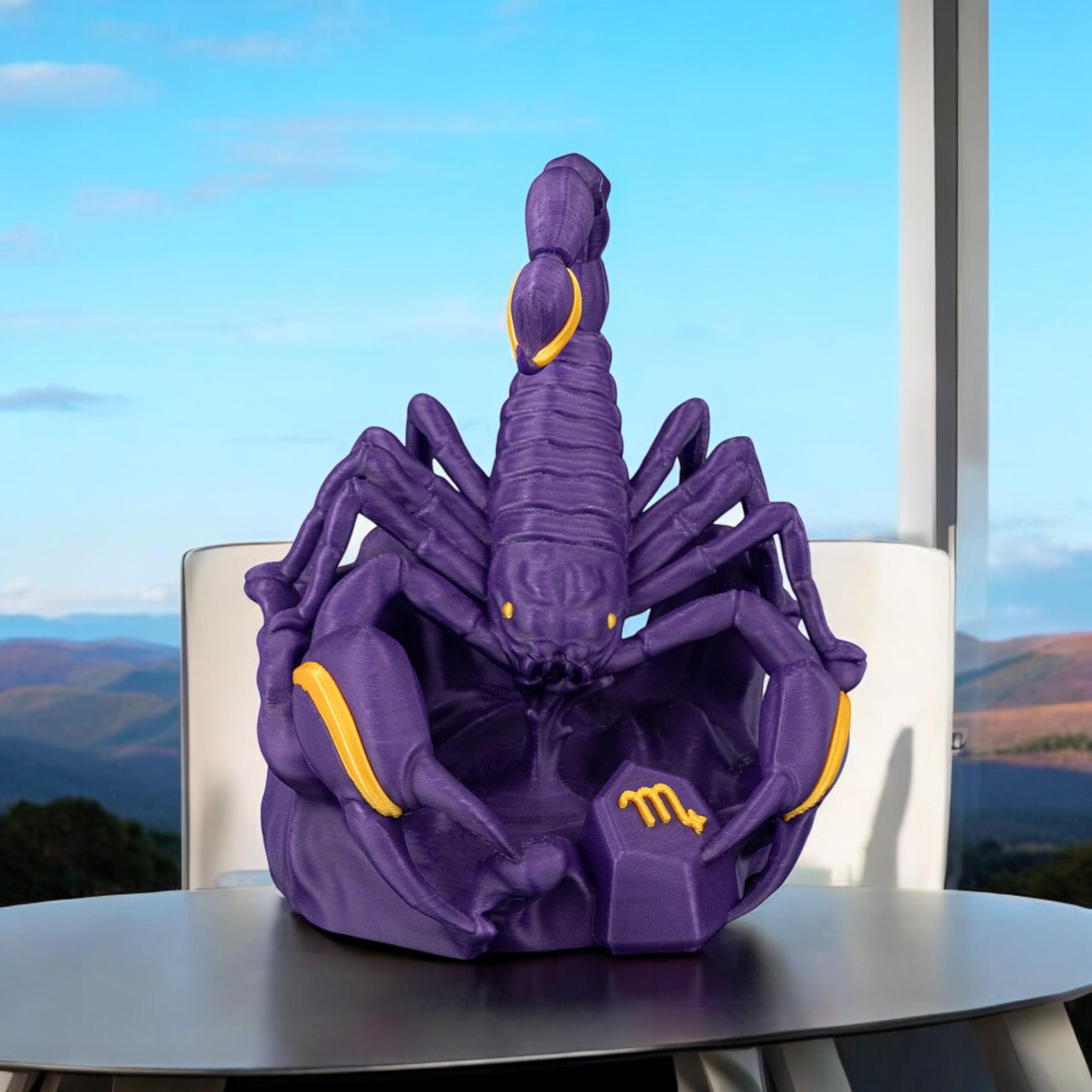 Scorpio Sculpture Figurine | Unique 3D Printed Zodiac Decor | Gift for Astrology Lovers & Scorpio Fans — photo 1 of 8
